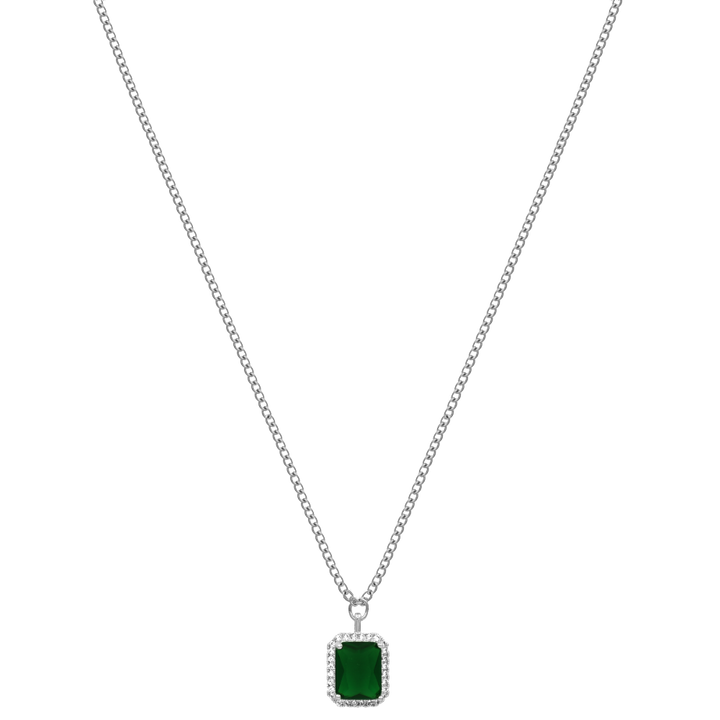 Emerald Stone Kette 14K Vergoldet