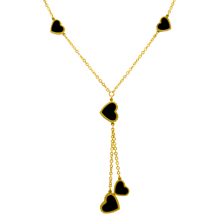 Noir Golden Heart Kette 18K Vergoldet