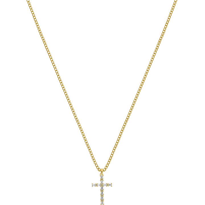 Glam Cross Kette 14K Vergoldet