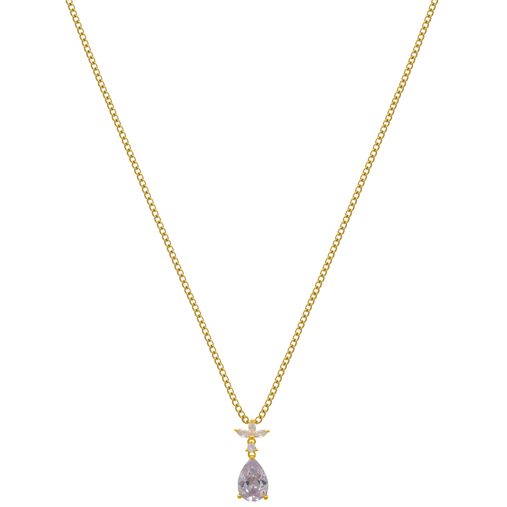 Lotus Drop Kette 14K Vergoldet