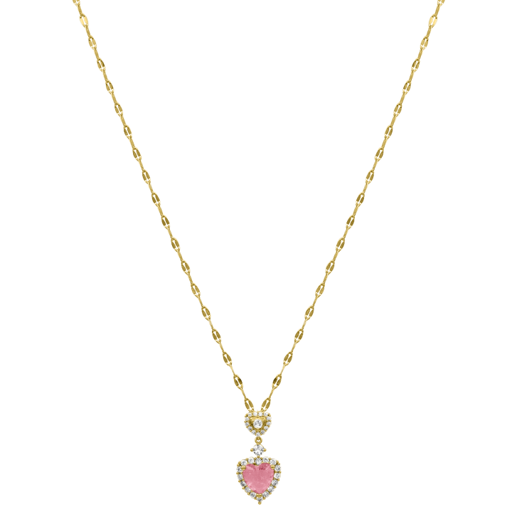 Noble Galaxy Heart Kette 18K Vergoldet