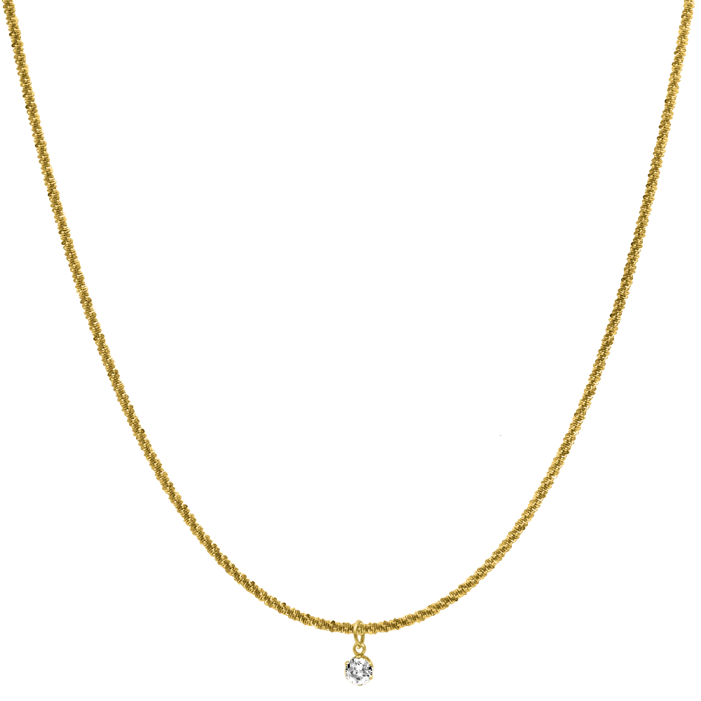 Sparkle Stone Kette 14K Vergoldet