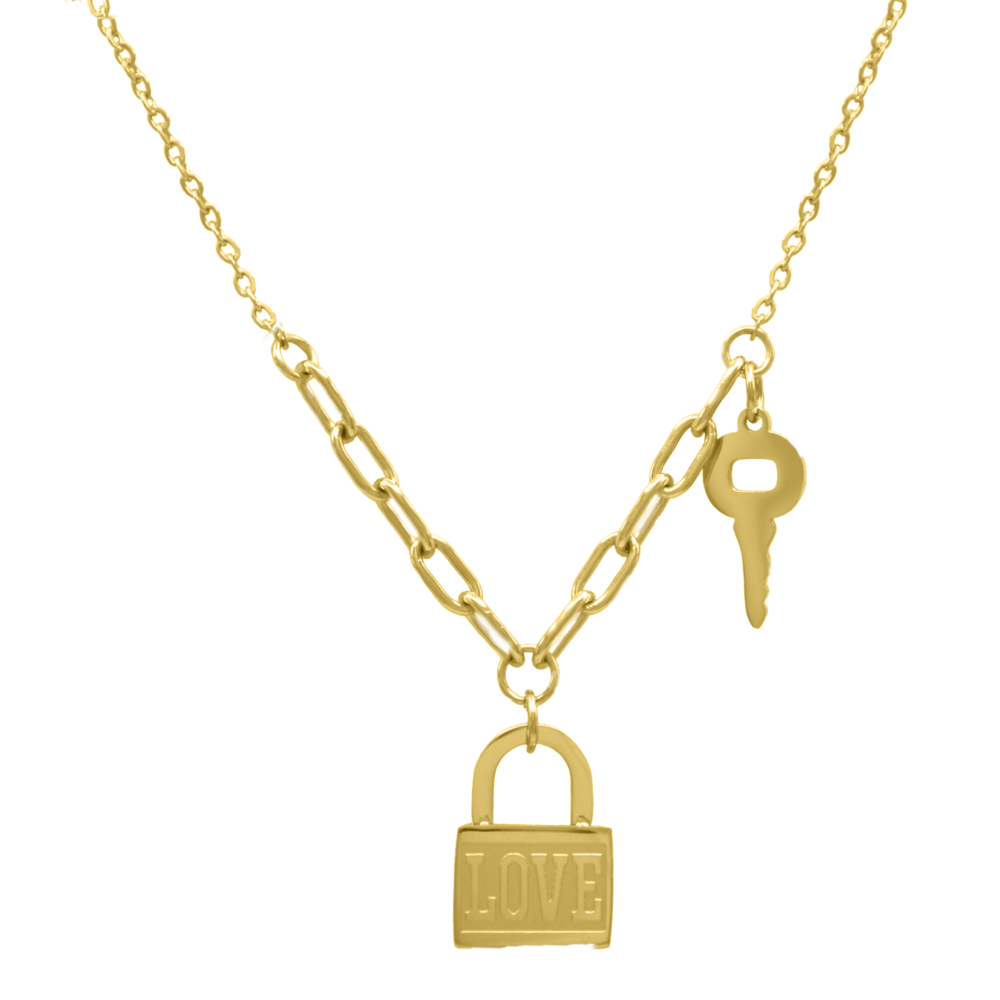 Love Lock Kette 14K Vergoldet