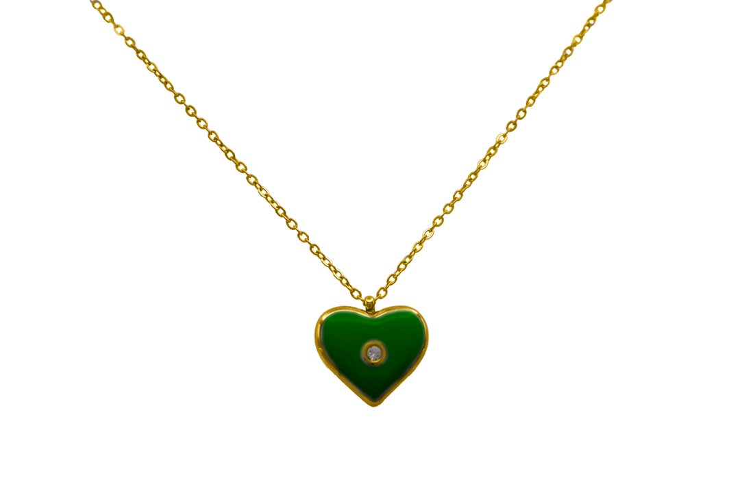 Love Stone Heart 14K Vergoldet - Saini Jewelry