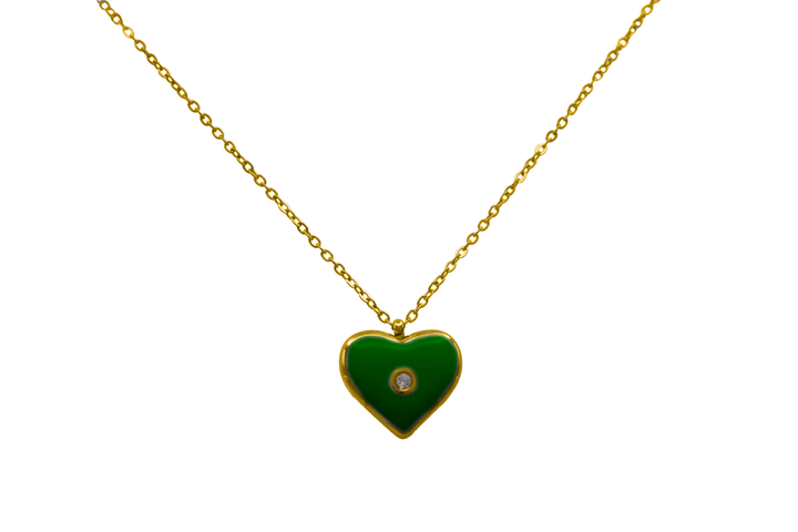 Love Stone Heart 14K Vergoldet - Saini Jewelry