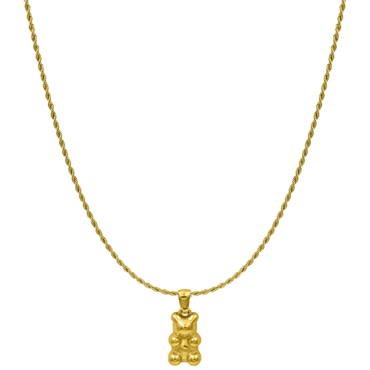 Cute Twisted Bear Kette 14K Vergoldet