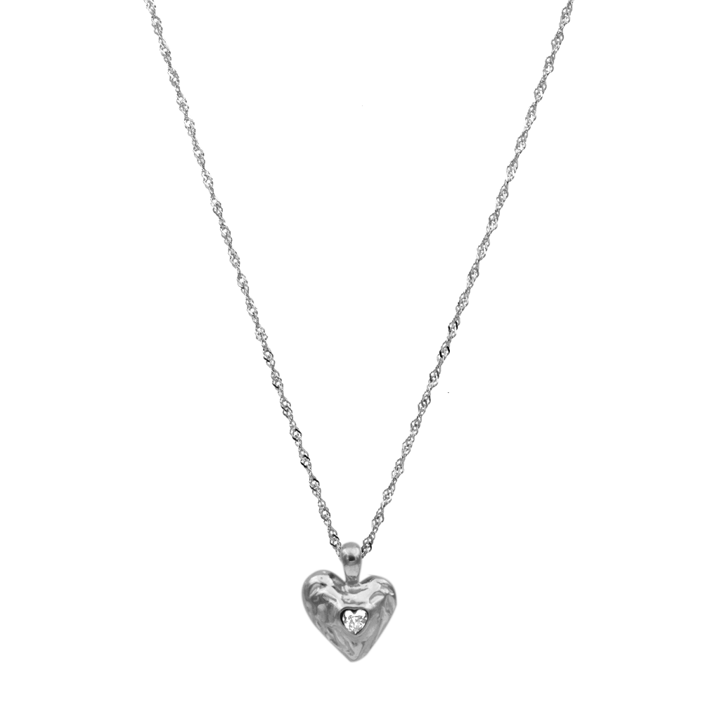 Melted Crystal Heart 14K Vergoldet