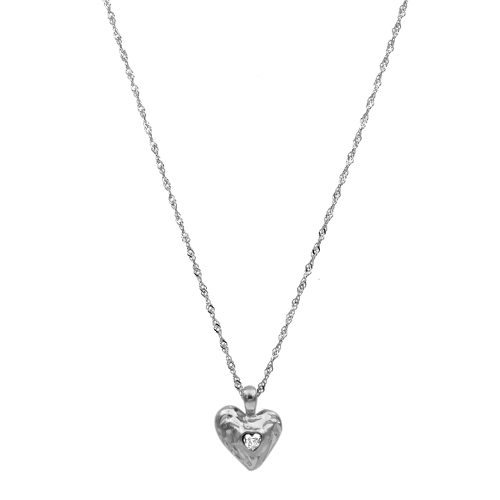 Melted Crystal Heart 14K Vergoldet