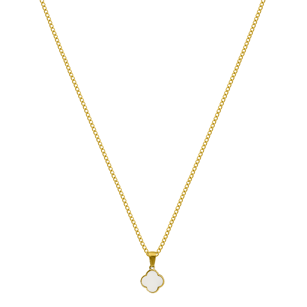 Perlmutt Casual Clover Kette 18K Vergoldet