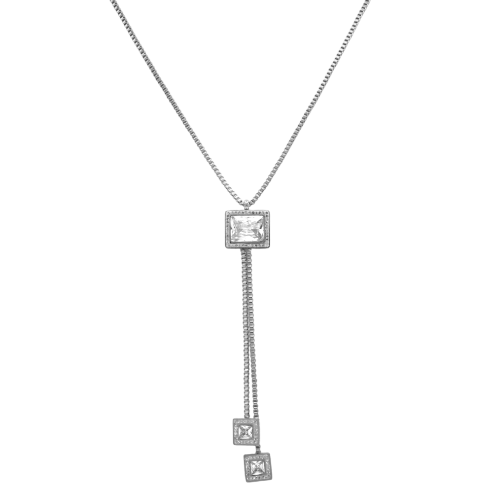 Square Dangle Mirror Kette 18K Vergoldet - Saini Jewelry