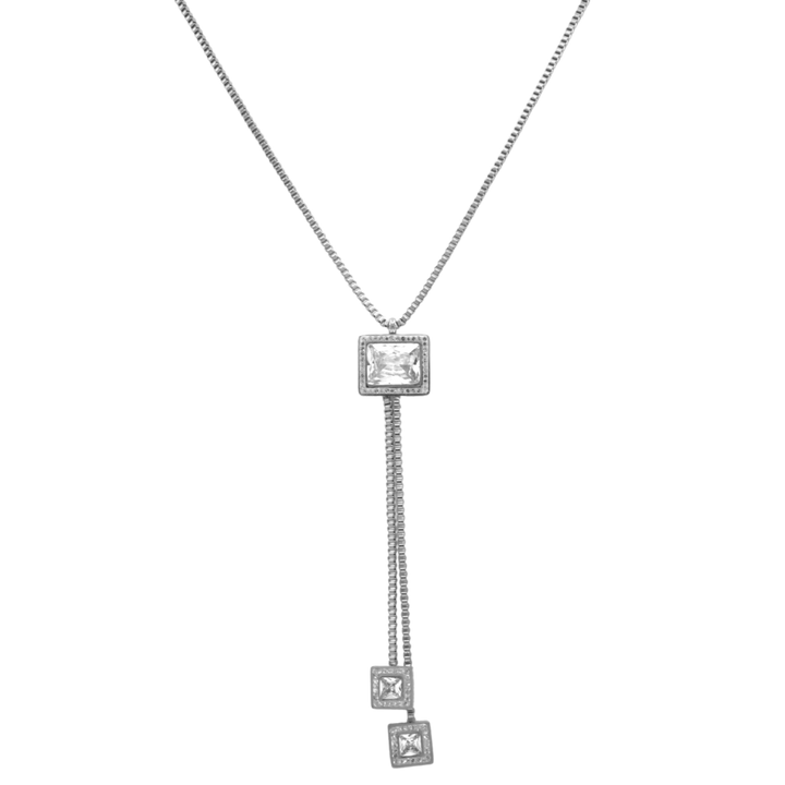 Square Dangle Mirror Kette 18K Vergoldet - Saini Jewelry