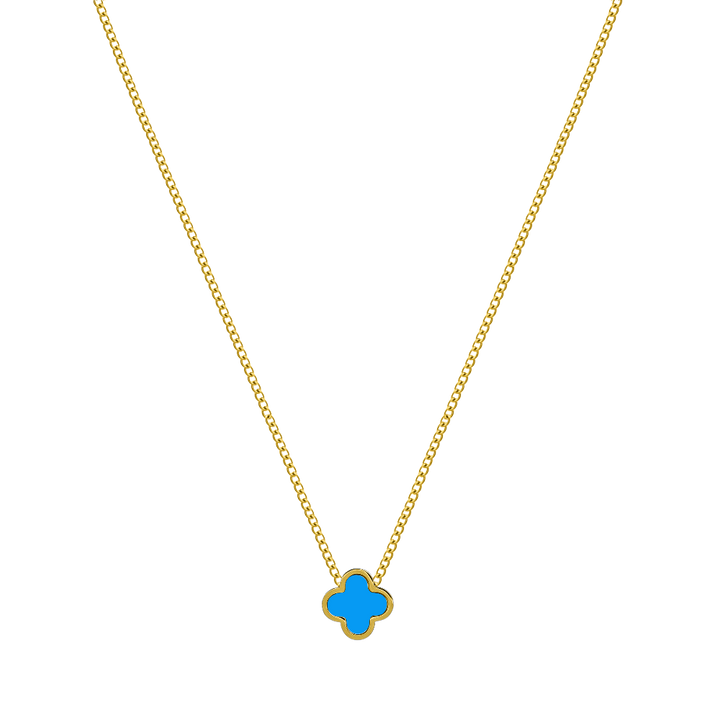 Blue Classic Clover Kette 18K Vergoldet