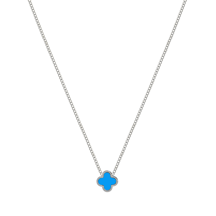 Blue Classic Clover Kette 18K Vergoldet