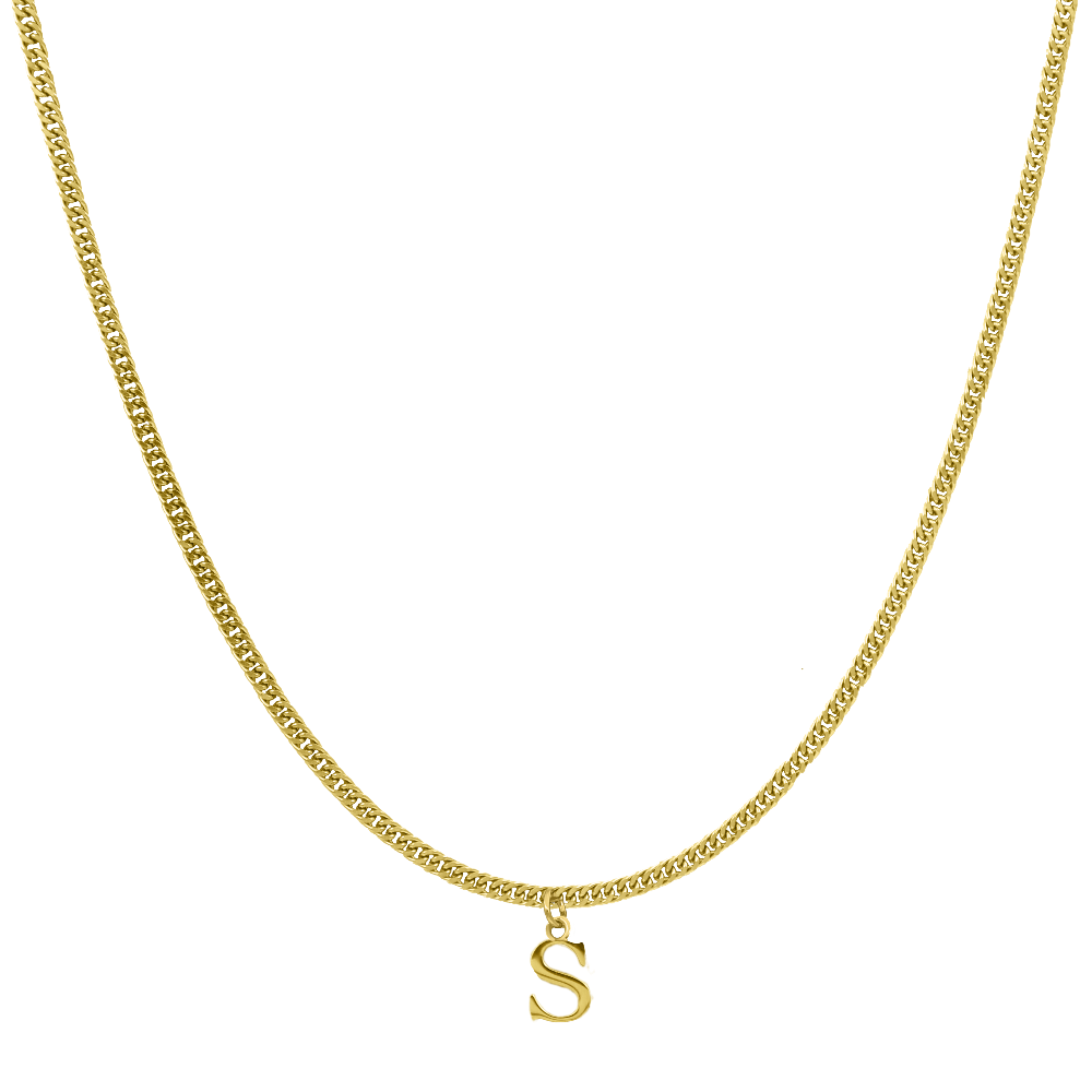 Basic Letter Kette 14K Vergoldet