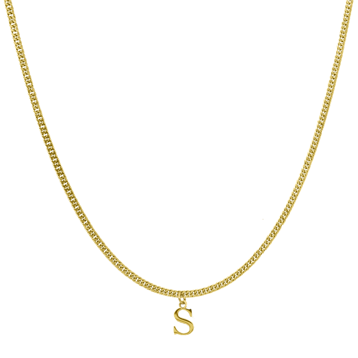 Basic Letter Kette 14K Vergoldet