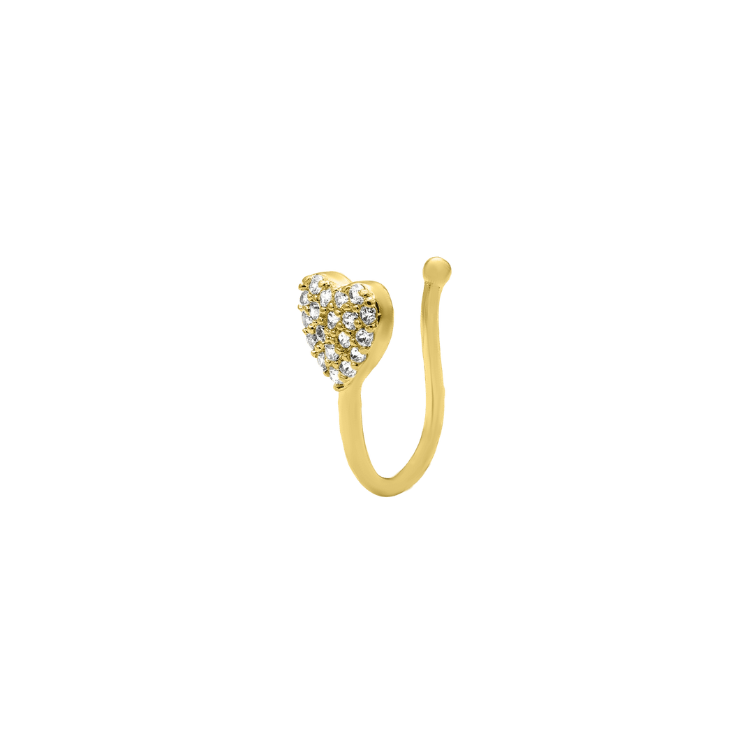 Love Heart Earcuff 14K Vergoldet