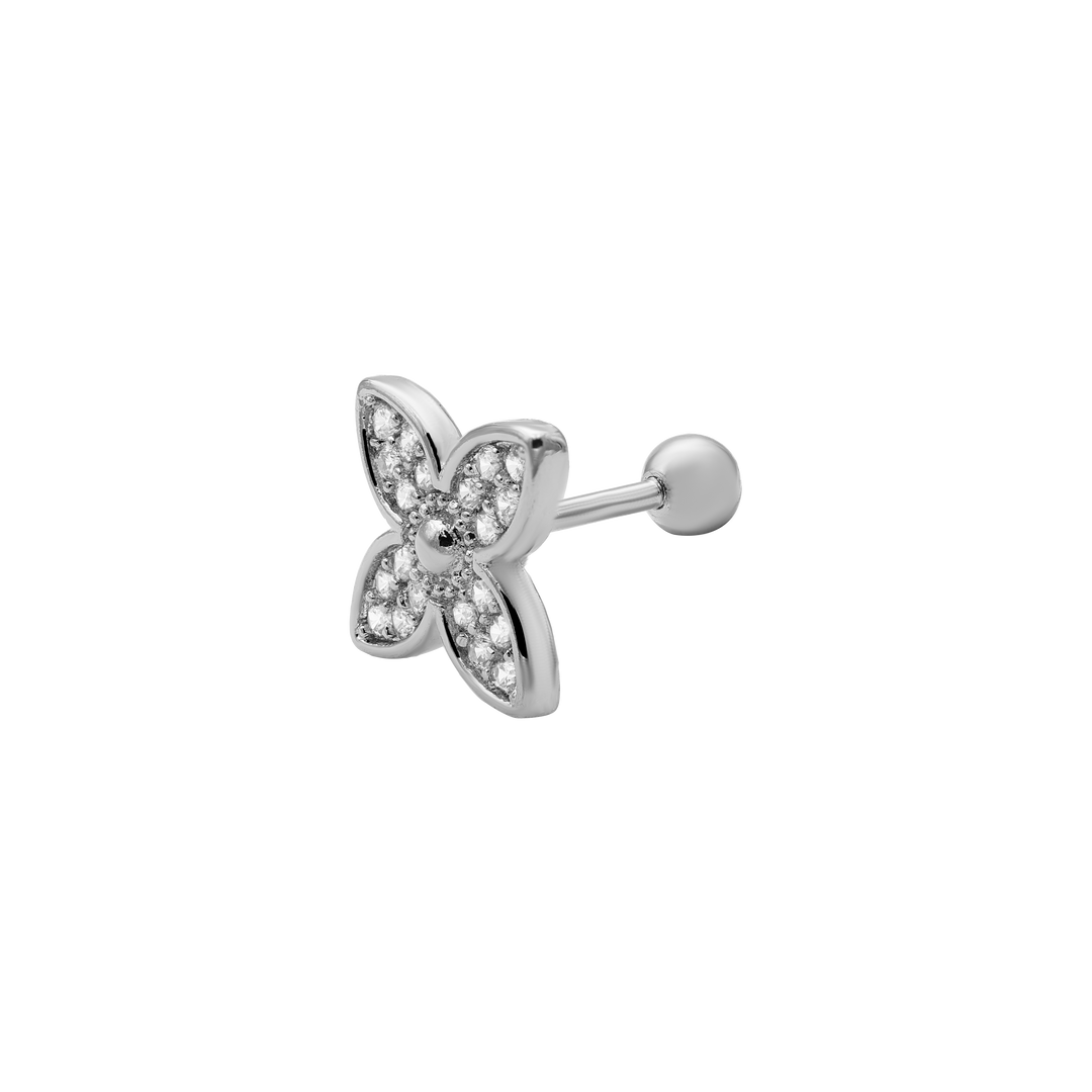 Flower Ohr Piercing 14K Vergoldet