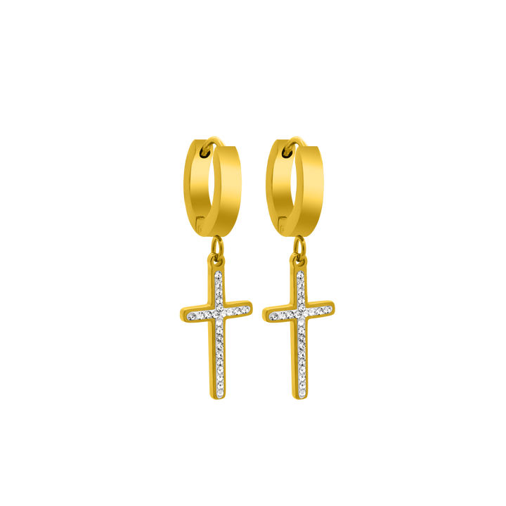 Glam Cross 18K Vergoldet - Saini Jewelry