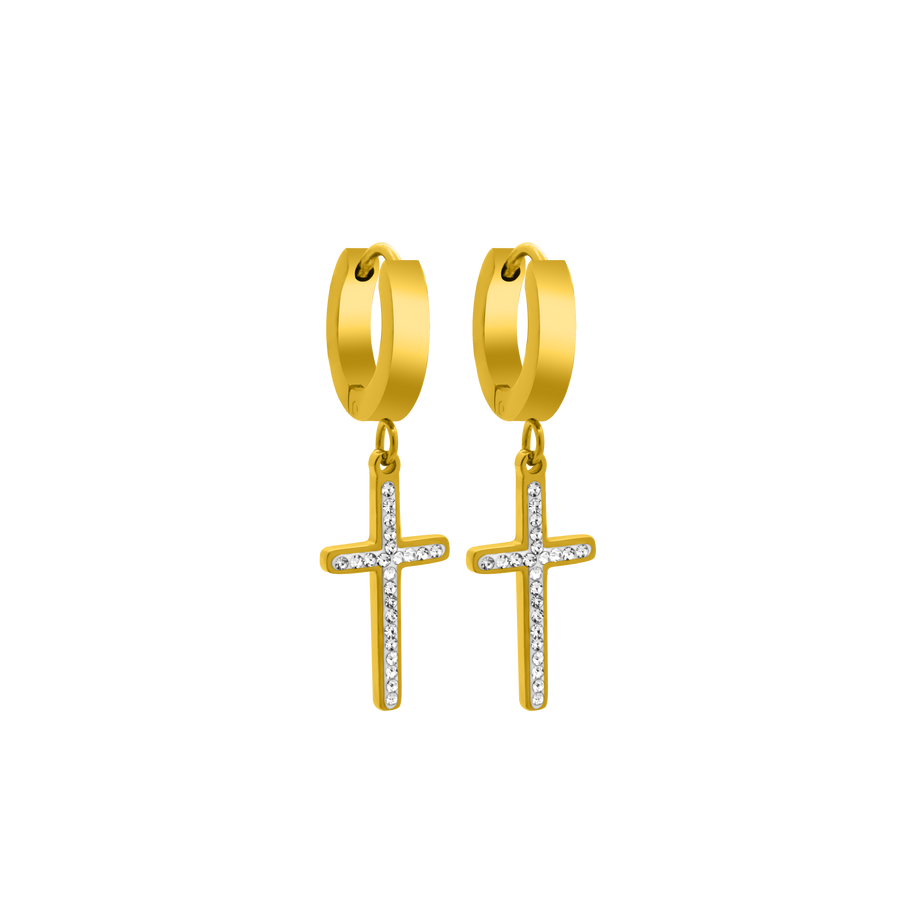 Glam Cross 18K Vergoldet - Saini Jewelry