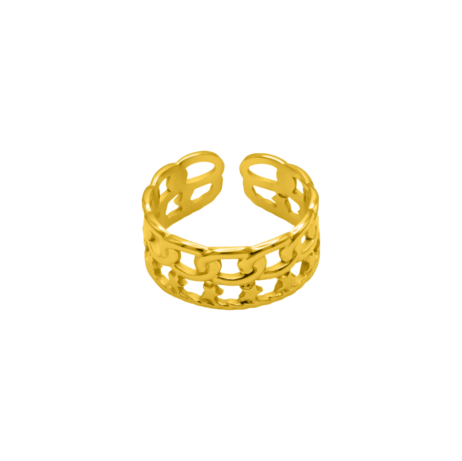 Double Chain Ring - Saini Jewelry