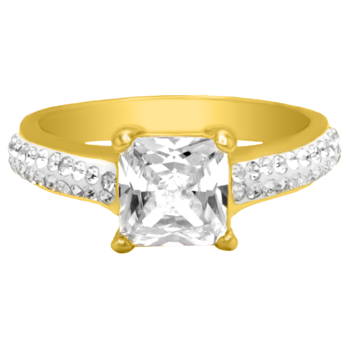 Queen Crystal Ring 18K Vergoldet