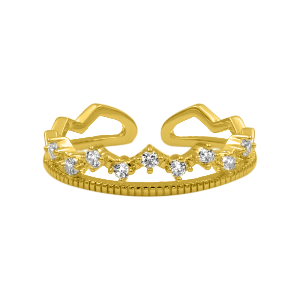 Princess Crown Ring 18K Vergoldet