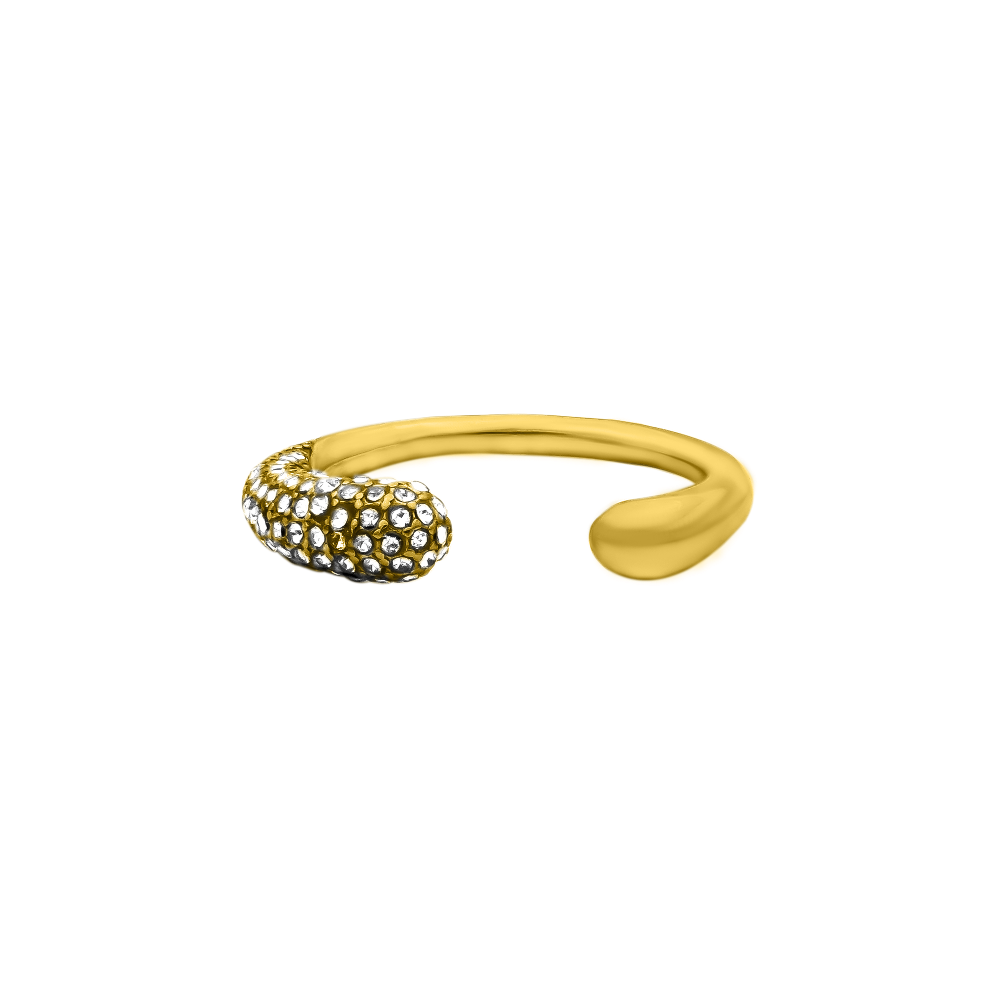 Pave Avenue Ring 18K Vergoldet