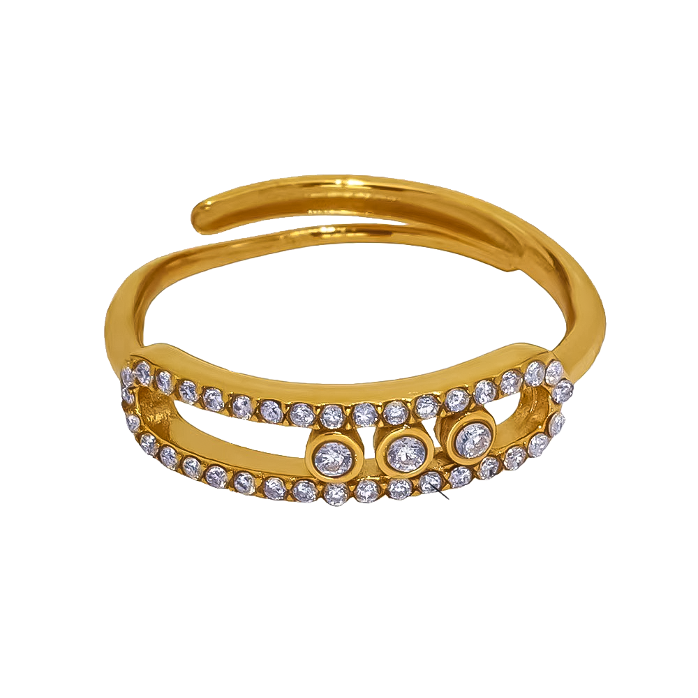 Pave Amour Ring 18K Vergoldet