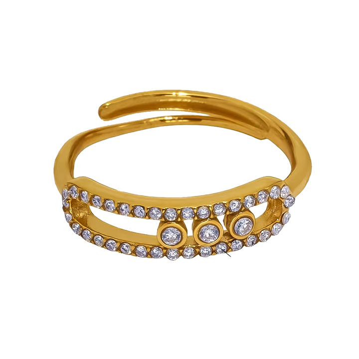 Pave Amour Ring 18K Vergoldet