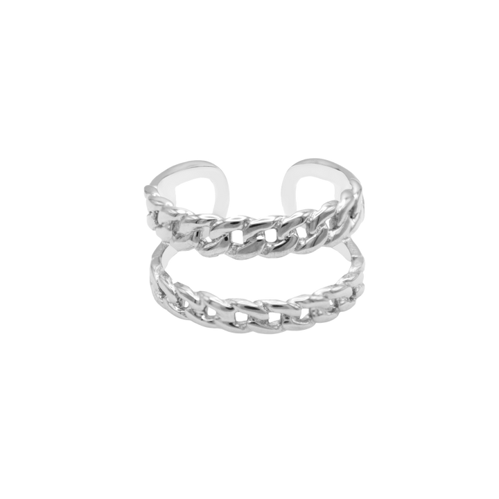 Double Chain Ring 14K Vergoldet - Saini Jewelry