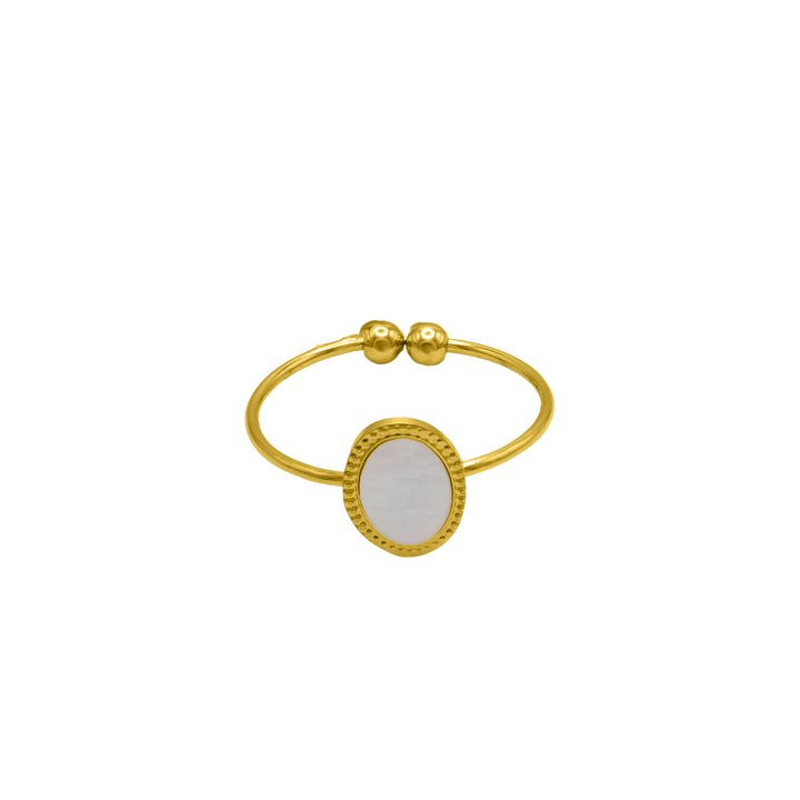 Oval Perlmutt Eve Ring - Saini Jewelry