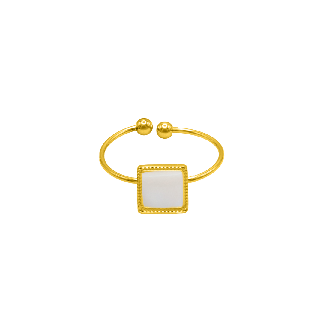 Square Perlmutt Eve Ring - Saini Jewelry