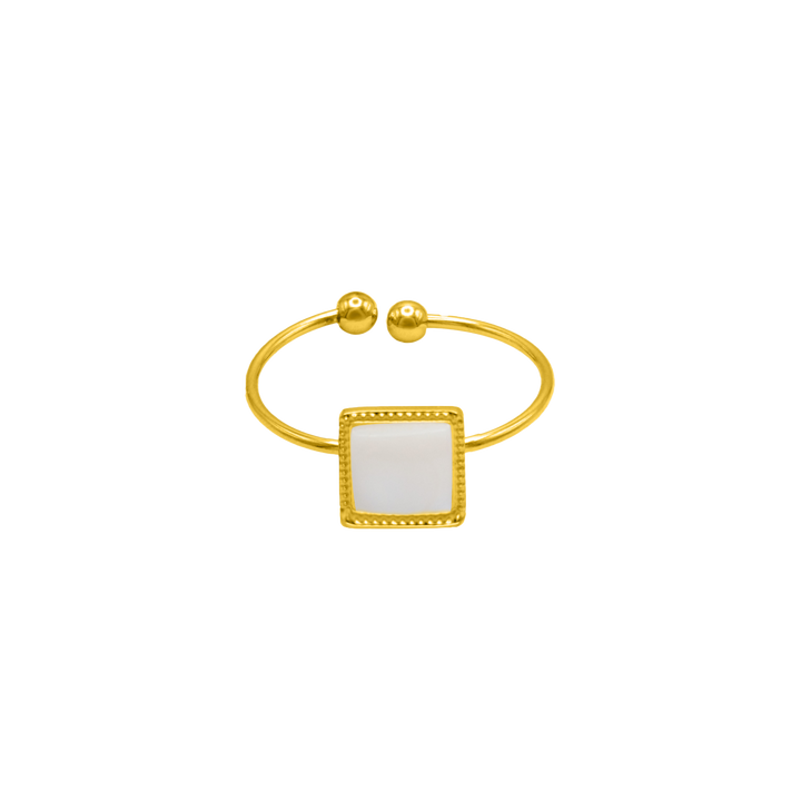 Square Perlmutt Eve Ring - Saini Jewelry