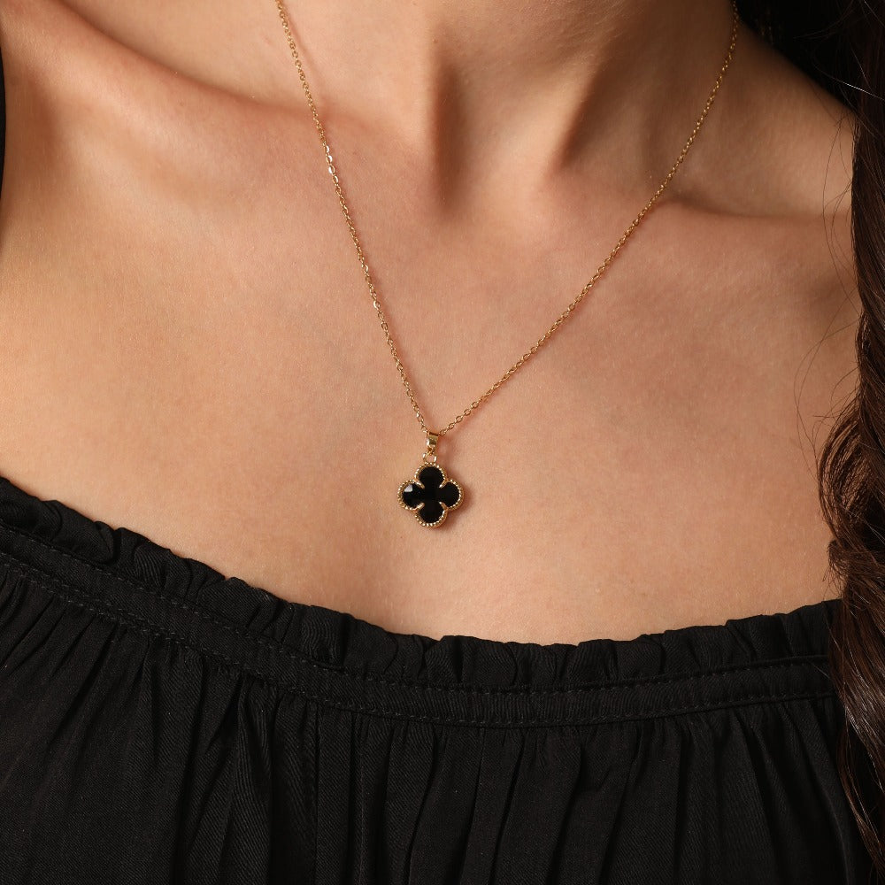 Black Clover Kette 14K Vergoldet