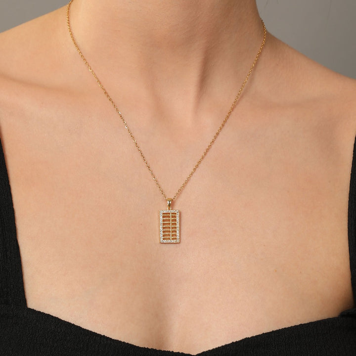 Glamorous Grid Kette 14K Vergoldet