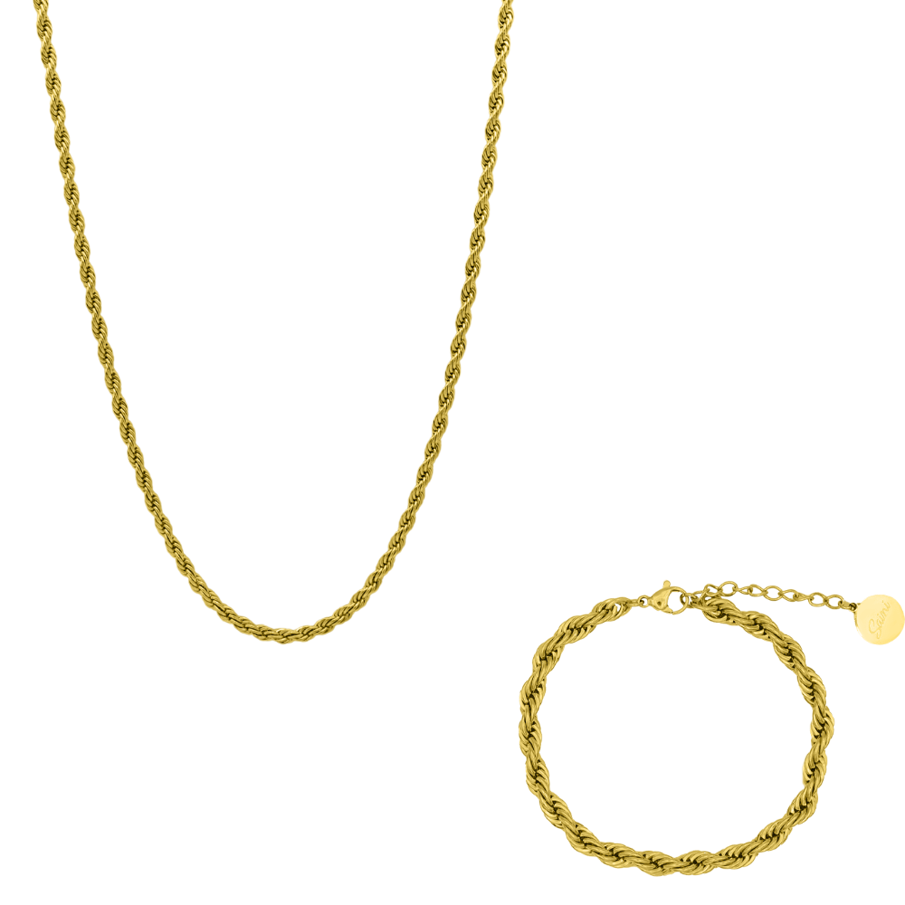 Essential Twisted Set 18K Vergoldet